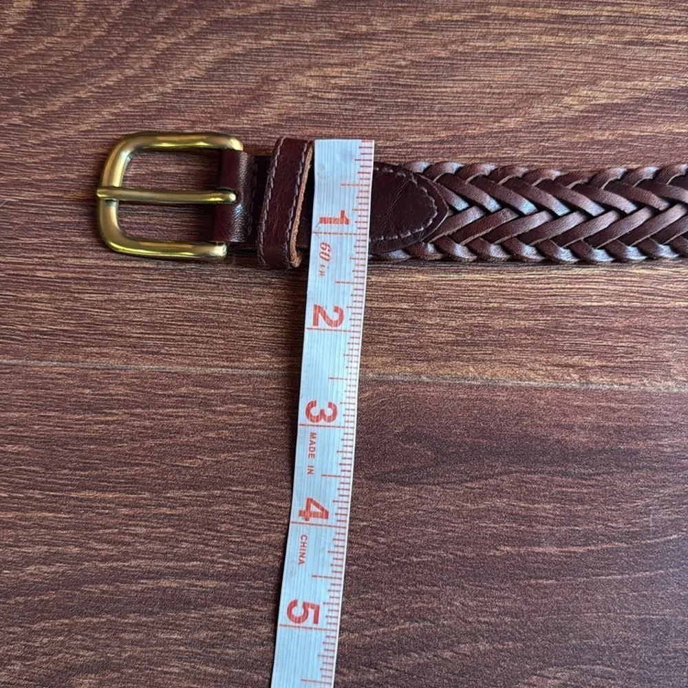 OLD NAVY Kids Brown Braided Leather Belt Size Large